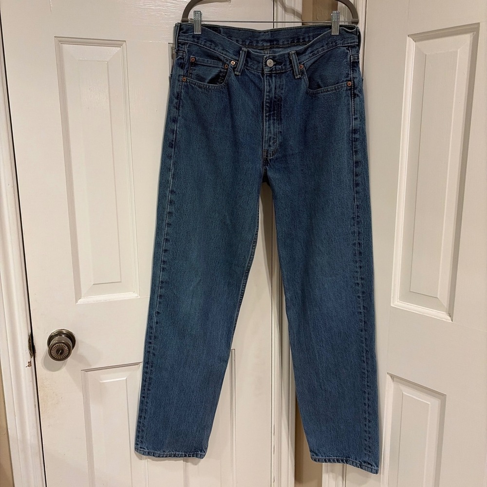 Levi's Mens 550 Relaxed Fit Tapered Leg Jeans Medium Wash 34x32 Denim